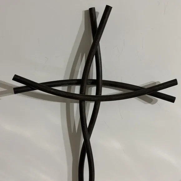 Dicksons Braided Black 16 x 9.5 Metal Hanging Wall Cross - Picture 4 of 4